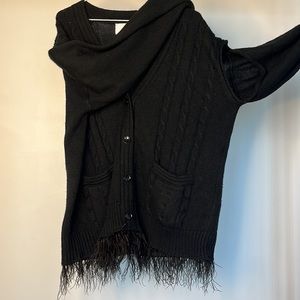 Vintage Black Cardigan Oversized